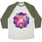 Virgin Teez  Baseball Tee Unisex Tri-Blend Baseball Tee / small / Oatmeal / Moss COLORFUL YOGA TEE UNISEX TRI-BLEND BASEBALL TEE