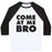 Virgin Teez  Baseball Tee Unisex Classic Baseball Tee / x-small / White/Black COME AT ME BRO (TANK) UNISEX CLASSIC BASEBALL TEE