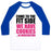 Virgin Teez  Baseball Tee Unisex Classic Baseball Tee / x-small / White/Blue COME TO THE FIT SIDE UNISEX CLASSIC BASEBALL TEE