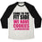 Virgin Teez  Baseball Tee Unisex Tri-Blend Baseball Tee / small / Oatmeal / Black COME TO THE FIT SIDE UNISEX TRI-BLEND BASEBALL TEE