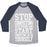 Virgin Teez  Baseball Tee Unisex Tri-Blend Baseball Tee / small / Athletic Gray / Navy COMPETE WITH YOURSELF UNISEX TRI-BLEND BASEBALL TEE
