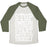 Virgin Teez  Baseball Tee Unisex Tri-Blend Baseball Tee / small / Oatmeal / Moss COMPETE WITH YOURSELF UNISEX TRI-BLEND BASEBALL TEE