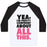 Virgin Teez  Baseball Tee Unisex Classic Baseball Tee / x-small / White/Black CONFIDENT ABOUT ALL THIS UNISEX CLASSIC BASEBALL TEE