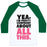 Virgin Teez  Baseball Tee Unisex Classic Baseball Tee / x-small / White/Dark Green CONFIDENT ABOUT ALL THIS UNISEX CLASSIC BASEBALL TEE