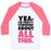 Virgin Teez  Baseball Tee Unisex Classic Baseball Tee / x-small / White/Neon Pink CONFIDENT ABOUT ALL THIS UNISEX CLASSIC BASEBALL TEE