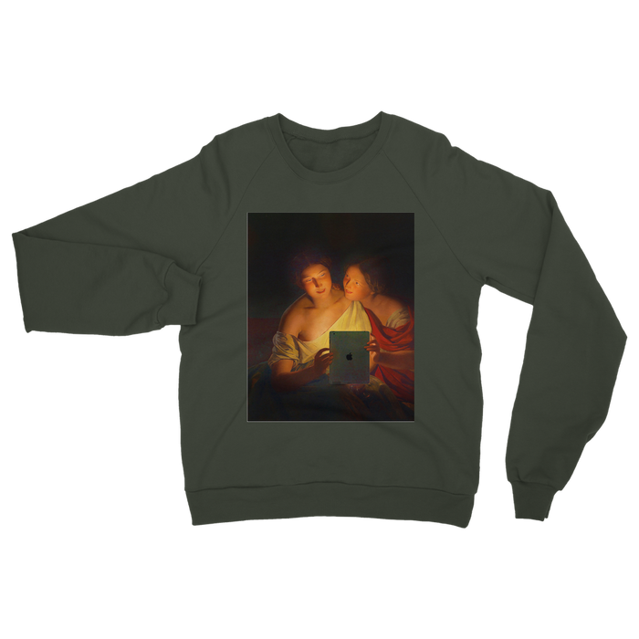 VIRGIN TEEZ Sweat shirt Olive Green / S Connected Classic Adult Sweatshirt