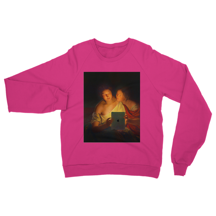 VIRGIN TEEZ Sweat shirt Safety Pink / S Connected Classic Adult Sweatshirt