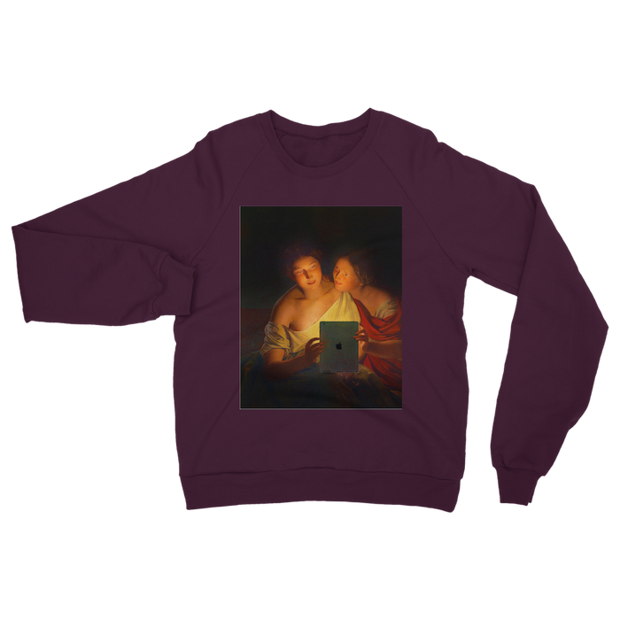 VIRGIN TEEZ Sweat shirt Burgundy / S Connected Classic Adult Sweatshirt