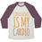 Virgin Teez  Baseball Tee Unisex Tri-Blend Baseball Tee / small / Oatmeal / Maroon CONTOURING IS MY CARDIO UNISEX TRI-BLEND BASEBALL TEE