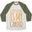Virgin Teez  Baseball Tee Unisex Tri-Blend Baseball Tee / small / Oatmeal / Moss CONTOURING IS MY CARDIO UNISEX TRI-BLEND BASEBALL TEE