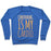 Virgin Teez  Pullover Crewneck Sweatshirt / x-small / Heathered Blue CONTOURING IS MY CARDIO WHITE PRINT CREWNECK SWEATSHIRT