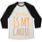 Virgin Teez  Baseball Tee Unisex Tri-Blend Baseball Tee / small / Oatmeal / Black CONTOURING IS MY CARDIO WHITE PRINT UNISEX TRI-BLEND BASEBALL TEE