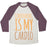 Virgin Teez  Baseball Tee Unisex Tri-Blend Baseball Tee / small / Oatmeal / Maroon CONTOURING IS MY CARDIO WHITE PRINT UNISEX TRI-BLEND BASEBALL TEE