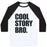 Virgin Teez  Baseball Tee Unisex Classic Baseball Tee / x-small / White/Black COOL STORY BRO. UNISEX CLASSIC BASEBALL TEE