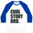 Virgin Teez  Baseball Tee Unisex Classic Baseball Tee / x-small / White/Blue COOL STORY BRO. UNISEX CLASSIC BASEBALL TEE