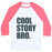 Virgin Teez  Baseball Tee Unisex Classic Baseball Tee / x-small / White/Neon Pink COOL STORY BRO. UNISEX CLASSIC BASEBALL TEE
