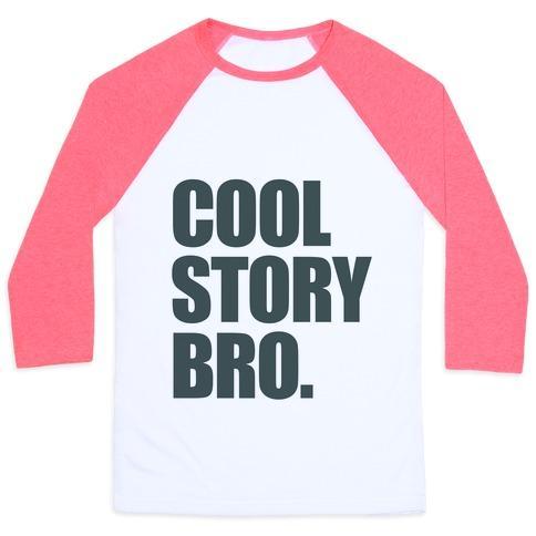Virgin Teez  Baseball Tee Unisex Classic Baseball Tee / x-small / White/Neon Pink COOL STORY BRO. UNISEX CLASSIC BASEBALL TEE