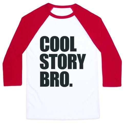 Virgin Teez  Baseball Tee Unisex Classic Baseball Tee / x-small / White/Red COOL STORY BRO. UNISEX CLASSIC BASEBALL TEE
