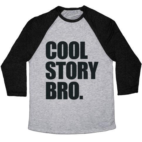 Virgin Teez  Baseball Tee Unisex Tri-Blend Baseball Tee / small / Athletic Gray / Black COOL STORY BRO. UNISEX TRI-BLEND BASEBALL TEE