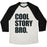 Virgin Teez  Baseball Tee Unisex Tri-Blend Baseball Tee / small / Oatmeal / Black COOL STORY BRO. UNISEX TRI-BLEND BASEBALL TEE