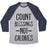 Virgin Teez  Baseball Tee Unisex Tri-Blend Baseball Tee / small / Athletic Gray / Navy COUNT BLESSINGS NOT CALORIES UNISEX TRI-BLEND BASEBALL TEE