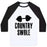 Virgin Teez  Baseball Tee Unisex Classic Baseball Tee / x-small / White/Black COUNTRY SWOLE UNISEX CLASSIC BASEBALL TEE
