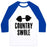 Virgin Teez  Baseball Tee Unisex Classic Baseball Tee / x-small / White/Blue COUNTRY SWOLE UNISEX CLASSIC BASEBALL TEE
