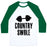 Virgin Teez  Baseball Tee Unisex Classic Baseball Tee / x-small / White/Dark Green COUNTRY SWOLE UNISEX CLASSIC BASEBALL TEE