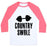 Virgin Teez  Baseball Tee Unisex Classic Baseball Tee / x-small / White/Neon Pink COUNTRY SWOLE UNISEX CLASSIC BASEBALL TEE