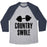 Virgin Teez  Baseball Tee Unisex Tri-Blend Baseball Tee / small / Athletic Gray / Navy COUNTRY SWOLE UNISEX TRI-BLEND BASEBALL TEE