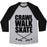 Virgin Teez  Baseball Tee Unisex Tri-Blend Baseball Tee / small / Athletic Gray / Black CRAWL WALK SKATE UNISEX TRI-BLEND BASEBALL TEE