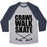 Virgin Teez  Baseball Tee Unisex Tri-Blend Baseball Tee / small / Athletic Gray / Navy CRAWL WALK SKATE UNISEX TRI-BLEND BASEBALL TEE