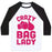 Virgin Teez  Baseball Tee Unisex Classic Baseball Tee / x-small / White/Black CRAZY BAG LADY UNISEX CLASSIC BASEBALL TEE