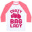 Virgin Teez  Baseball Tee Unisex Classic Baseball Tee / x-small / White/Neon Pink CRAZY BAG LADY UNISEX CLASSIC BASEBALL TEE
