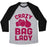 Virgin Teez  Baseball Tee Unisex Tri-Blend Baseball Tee / small / Athletic Gray / Black CRAZY BAG LADY UNISEX TRI-BLEND BASEBALL TEE