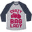 Virgin Teez  Baseball Tee Unisex Tri-Blend Baseball Tee / small / Athletic Gray / Navy CRAZY BAG LADY UNISEX TRI-BLEND BASEBALL TEE