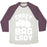 Virgin Teez  Baseball Tee Unisex Tri-Blend Baseball Tee / small / Oatmeal / Maroon CRAZY BAG LADY UNISEX TRI-BLEND BASEBALL TEE