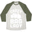 Virgin Teez  Baseball Tee Unisex Tri-Blend Baseball Tee / small / Oatmeal / Moss CRAZY BAG LADY UNISEX TRI-BLEND BASEBALL TEE