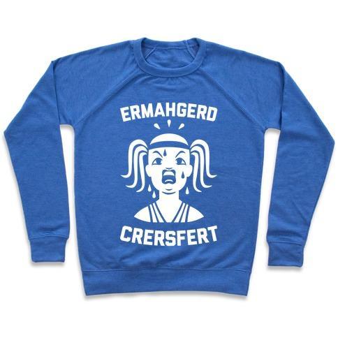 Virgin Teez  Pullover Crewneck Sweatshirt / x-small / Heathered Blue CRERSFERT CREWNECK SWEATSHIRT