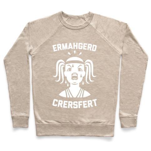 Virgin Teez  Pullover Crewneck Sweatshirt / x-small / Heathered Oatmeal CRERSFERT CREWNECK SWEATSHIRT