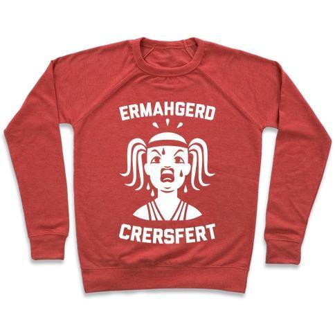Virgin Teez  Pullover Crewneck Sweatshirt / x-small / Heathered Red CRERSFERT CREWNECK SWEATSHIRT