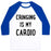 Virgin Teez  Baseball Tee Unisex Classic Baseball Tee / x-small / White/Blue CRINGING IS MY CARDIO UNISEX CLASSIC BASEBALL TEE
