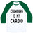 Virgin Teez  Baseball Tee Unisex Classic Baseball Tee / x-small / White/Dark Green CRINGING IS MY CARDIO UNISEX CLASSIC BASEBALL TEE