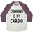 Virgin Teez  Baseball Tee Unisex Tri-Blend Baseball Tee / small / Oatmeal / Maroon CRINGING IS MY CARDIO UNISEX TRI-BLEND BASEBALL TEE