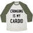 Virgin Teez  Baseball Tee Unisex Tri-Blend Baseball Tee / small / Oatmeal / Moss CRINGING IS MY CARDIO UNISEX TRI-BLEND BASEBALL TEE