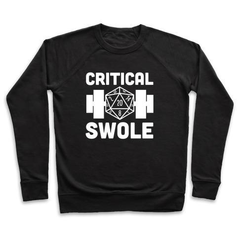 Virgin Teez  Pullover Crewneck Sweatshirt / x-small / Black CRITICAL SWOLE CREWNECK SWEATSHIRT