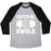 Virgin Teez  Baseball Tee Unisex Tri-Blend Baseball Tee / small / Athletic Gray / Black CRITICAL SWOLE UNISEX TRI-BLEND BASEBALL TEE