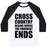 Virgin Teez  Baseball Tee Unisex Classic Baseball Tee / x-small / White/Black CROSS COUNTRY BEGINS WHERE THE PAVEMENT ENDS UNISEX CLASSIC BASEBALL TEE