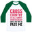 Virgin Teez  Baseball Tee Unisex Classic Baseball Tee / x-small / White/Dark Green CROSS COUNTRY IS ALL ABOUT SPORTSMANSHIP UNISEX CLASSIC BASEBALL TEE