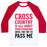 Virgin Teez  Baseball Tee Unisex Classic Baseball Tee / x-small / White/Red CROSS COUNTRY IS ALL ABOUT SPORTSMANSHIP UNISEX CLASSIC BASEBALL TEE